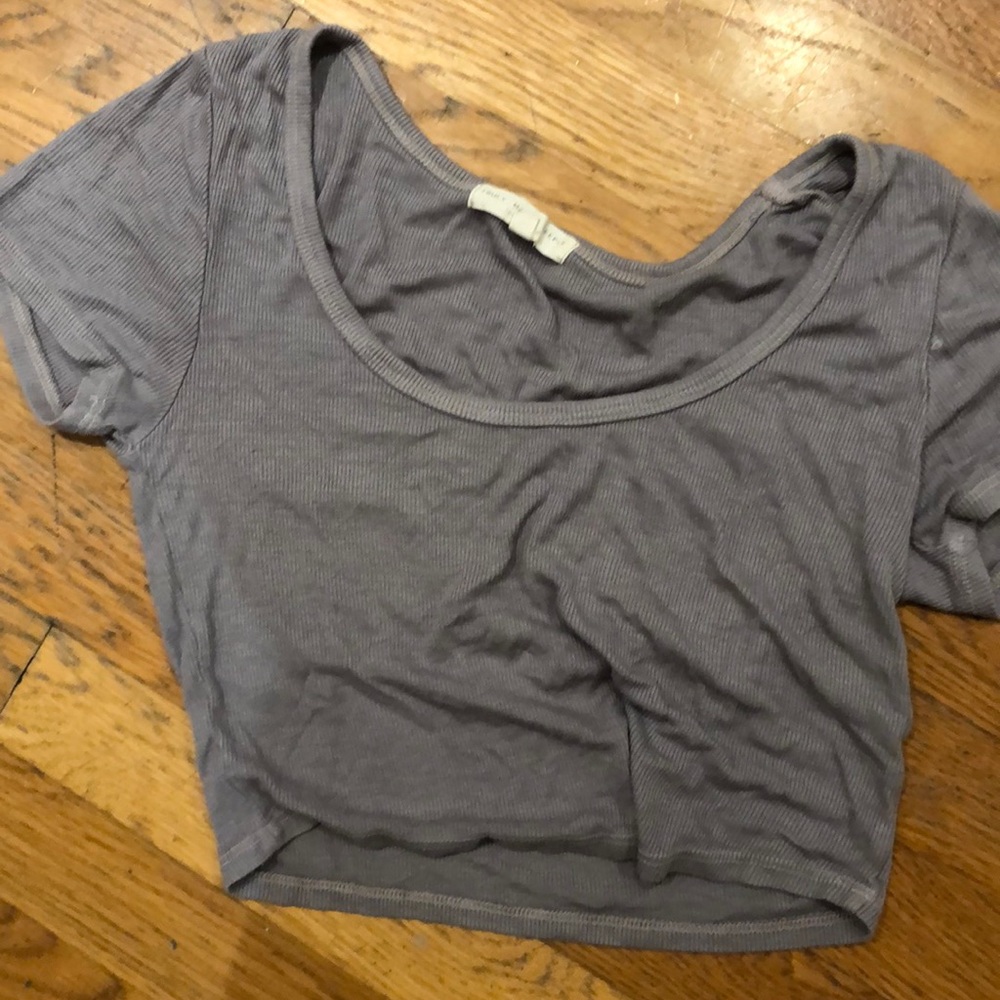 Grey size medium crop shirt